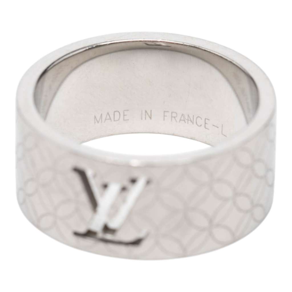 Louis Vuitton Stainless Steel LV Champs Elysees Ring L Silver Stainless steel Good condition - Model View