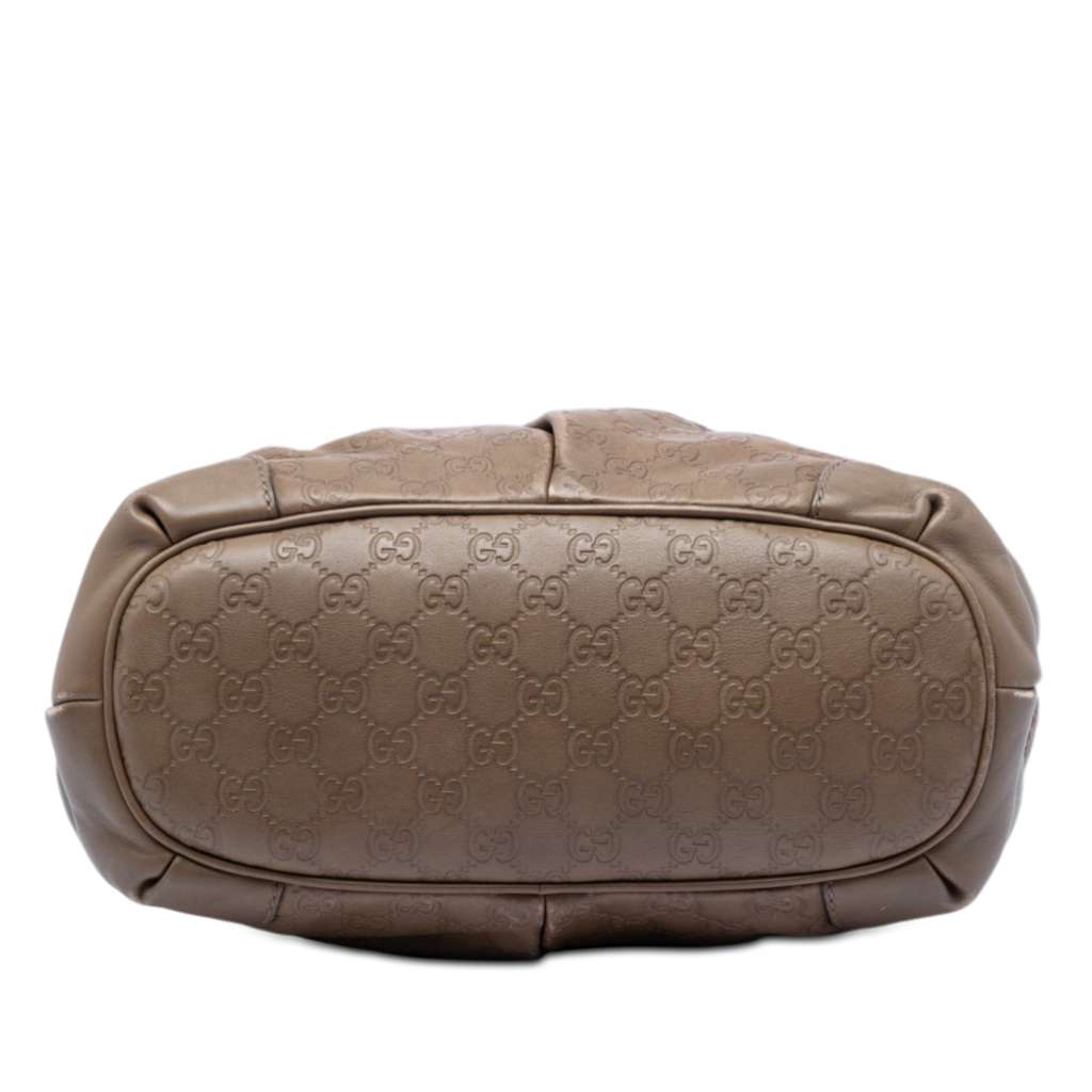 Gucci Guccissima Sukey Satchel Brown Leather Good condition - Inside View