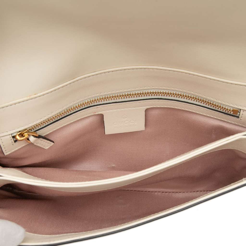 Gucci Small Bicolor Leather Arli Crossbody White Leather Good condition - Model View