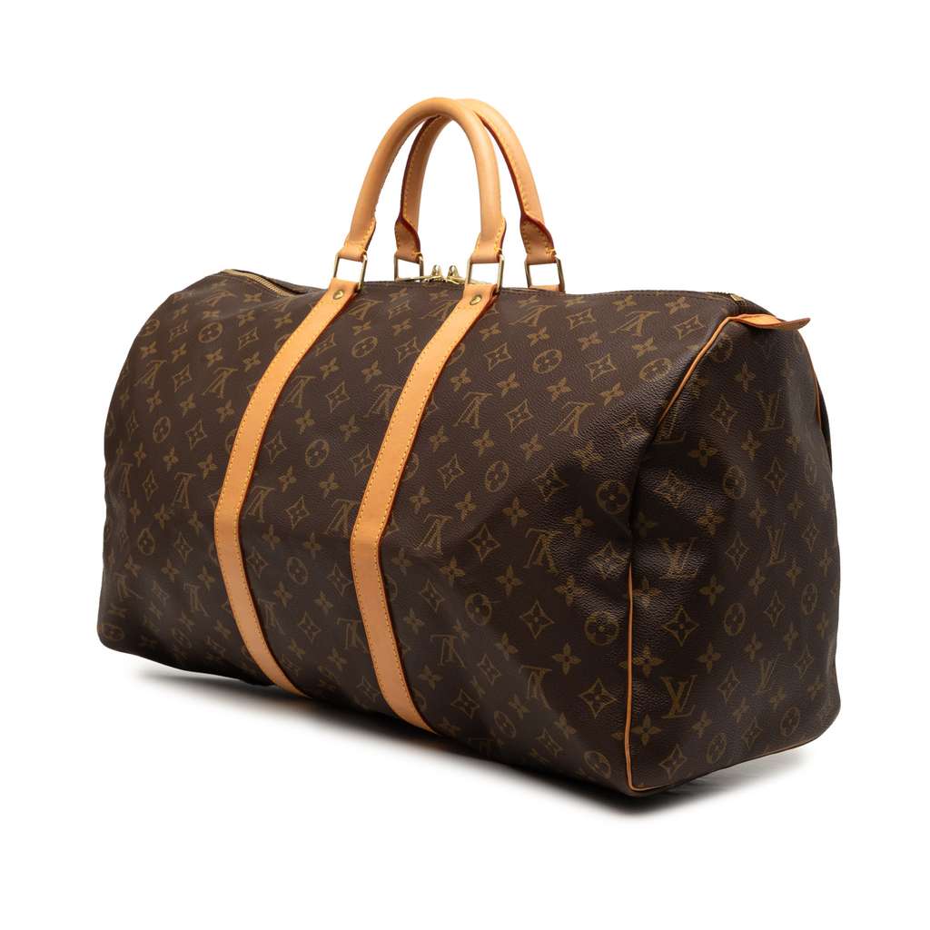 Louis Vuitton Monogram Keepall 50 Brown Good condition - Back View