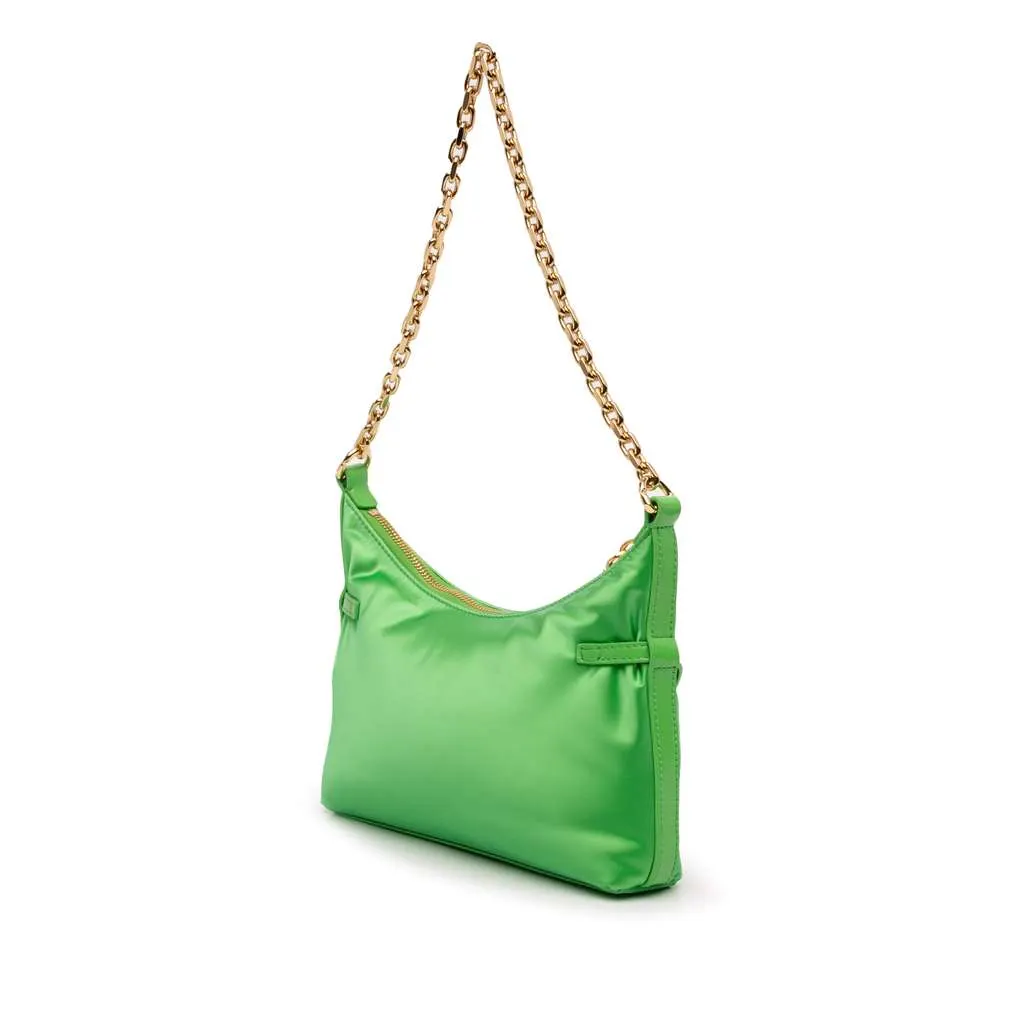 Givenchy Small Nylon Voyou Party Shoulder Bag Green Very good - Back View