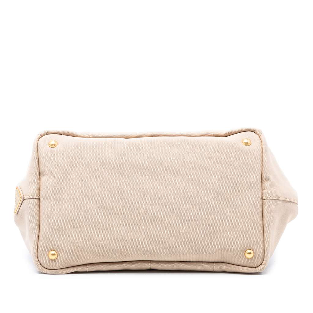 Prada Canvas Canapa Logo Satchel Beige Canvas Good condition - Inside View