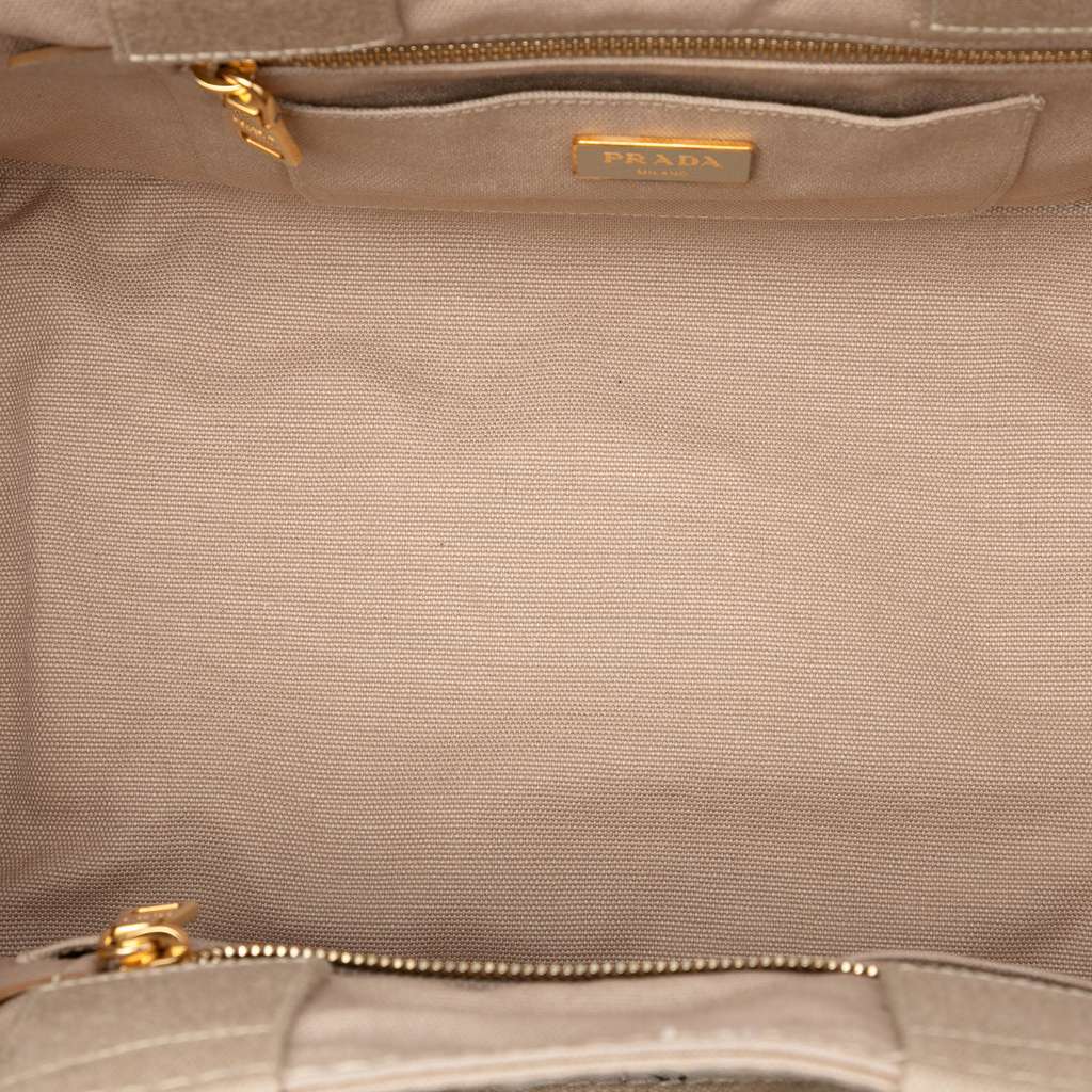 Prada Canvas Canapa Logo Satchel Beige Canvas Good condition - Model View