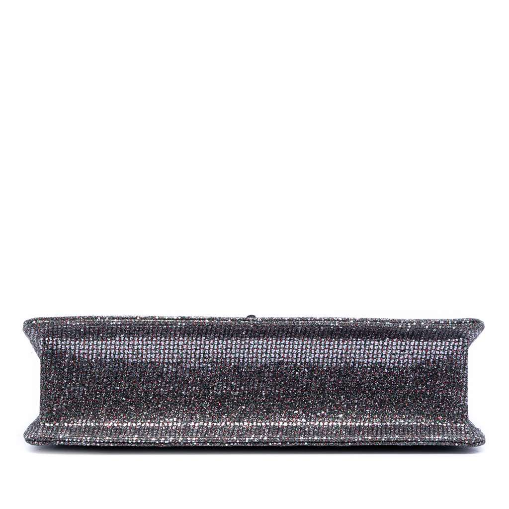 Chanel Quilted Glitter Canvas Reissue 2.55 Flap Silver Canvas Good condition - Inside View