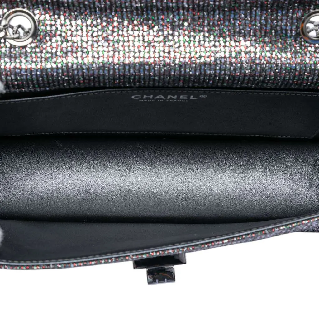 Chanel Quilted Glitter Canvas Reissue 2.55 Flap Silver Canvas Very good - Model View