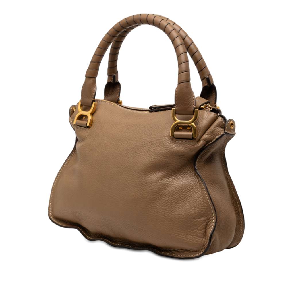 Chloé Medium Leather Marcie Satchel Brown Leather Good condition - Back View