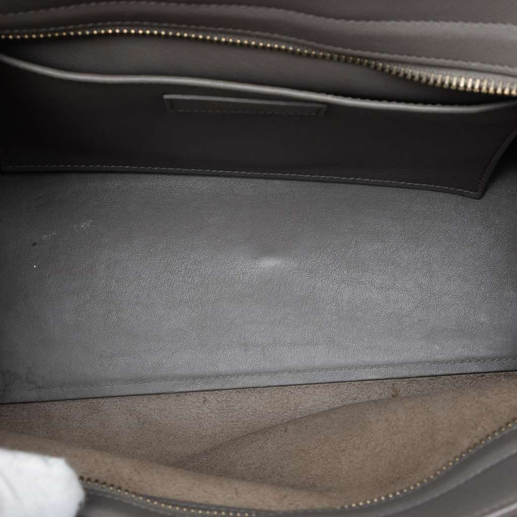 Saint Laurent Baby Leather Monogram Downtown Cabas Satchel Grey Leather Good condition - Model View