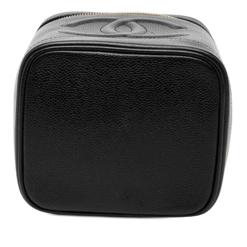 Chanel CC Caviar Vanity Bag Black Leather Good condition - Inside View