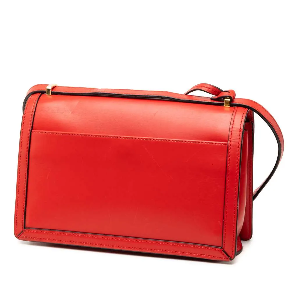 Loewe Medium Leather Barcelona Crossbody Red Leather Very good - Back View