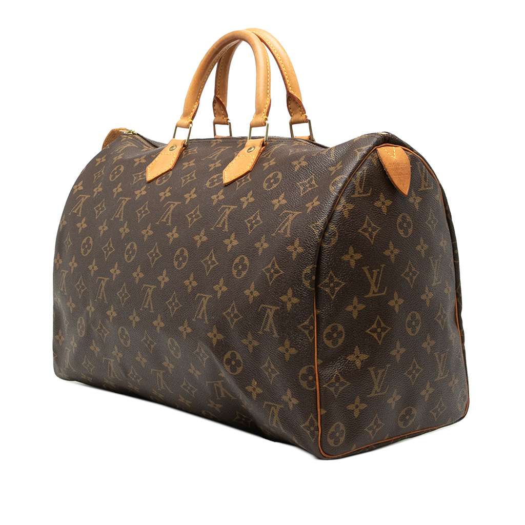 Louis Vuitton Monogram Speedy 40 Brown Good condition - Back View