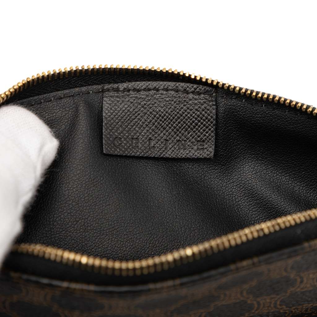 Celine Macadam Coated Canvas Pouch Brown Canvas Good condition - Box View