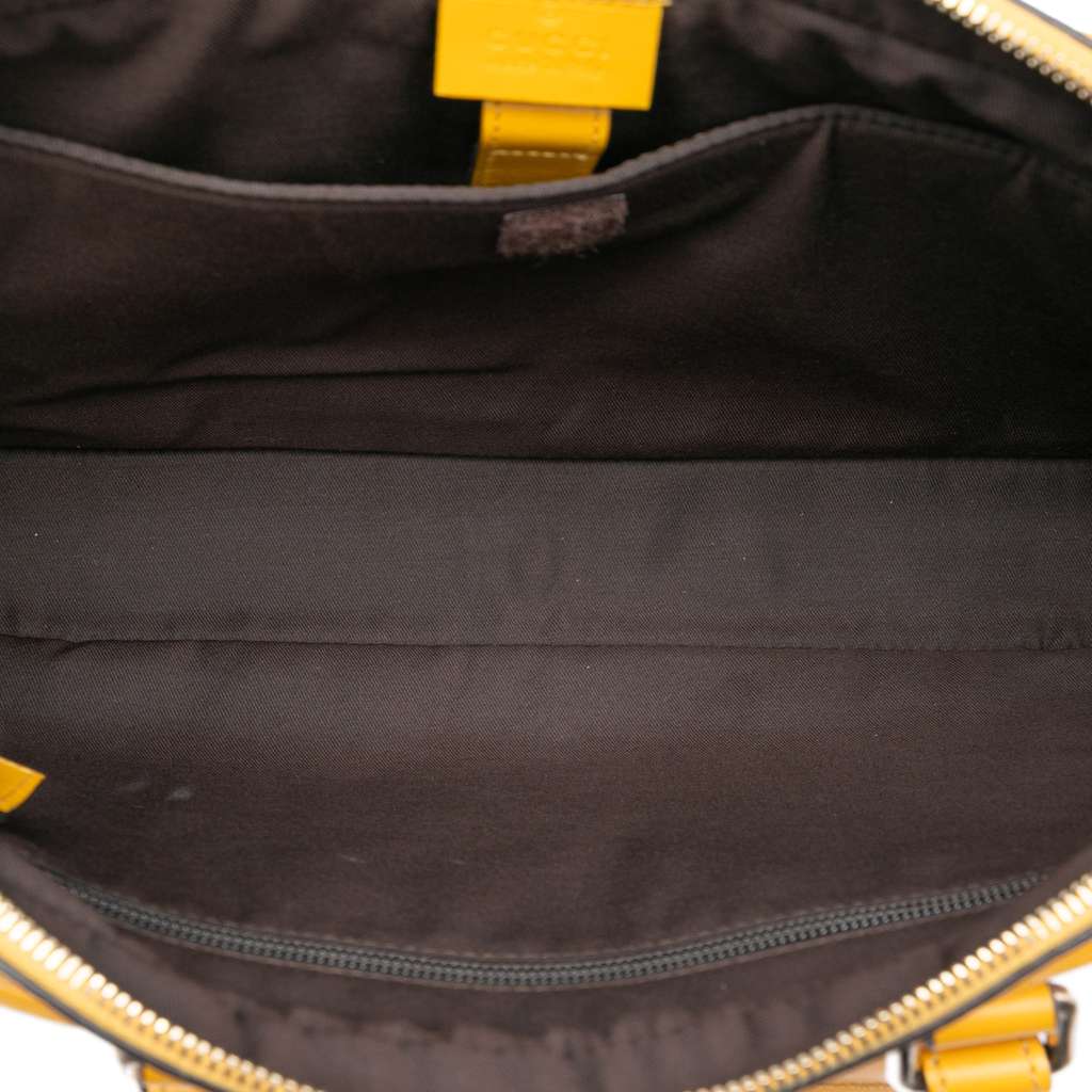 Gucci Medium Diamante Bright Leather Business Bag Yellow Leather Good condition - Model View