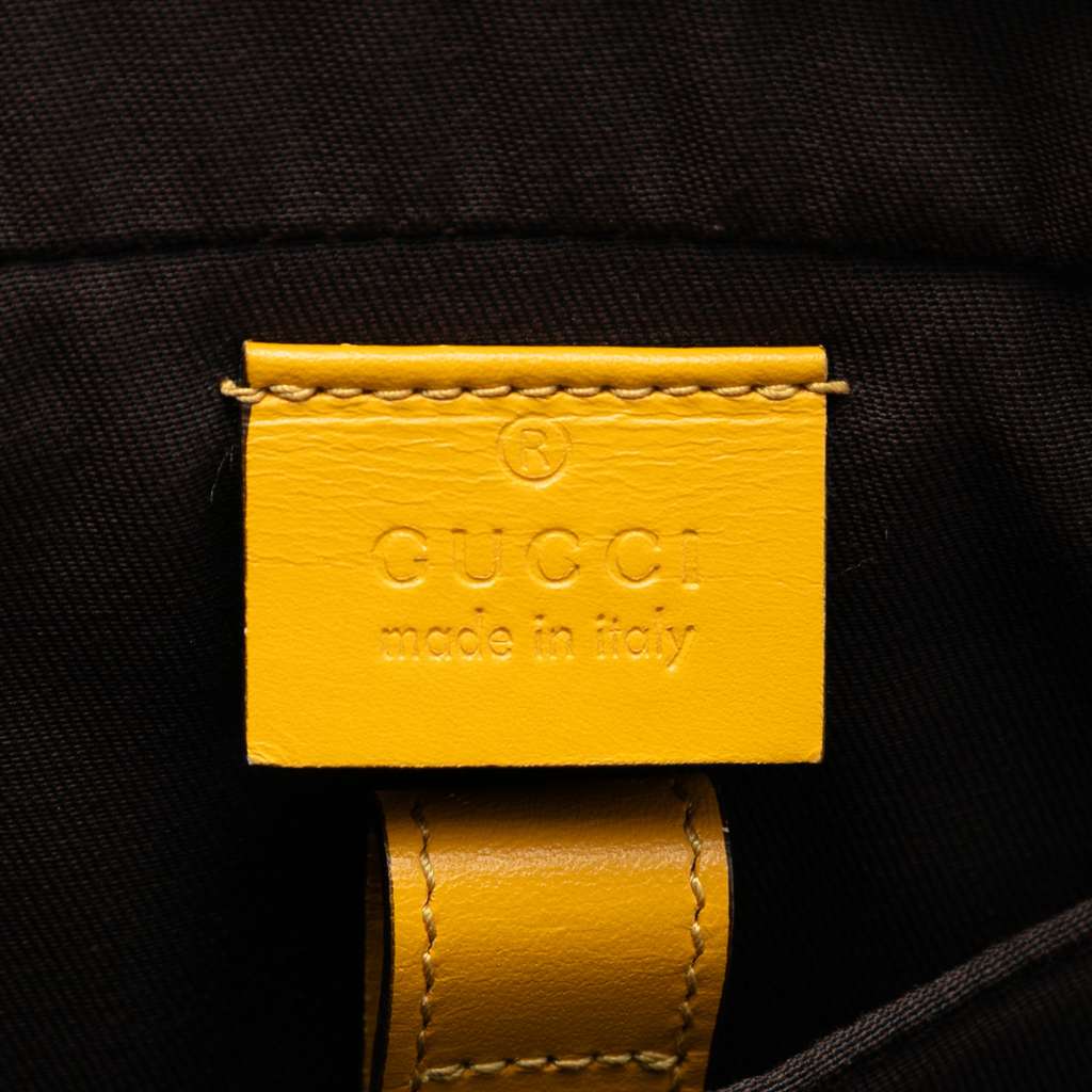 Gucci Medium Diamante Bright Leather Business Bag Yellow Leather Good condition - Box View