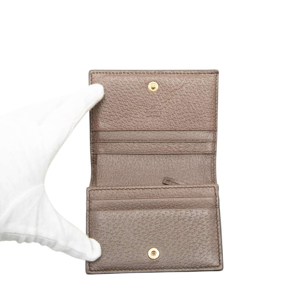 Gucci GG Supreme Ophidia Web Small Wallet Beige Canvas Good condition - Model View