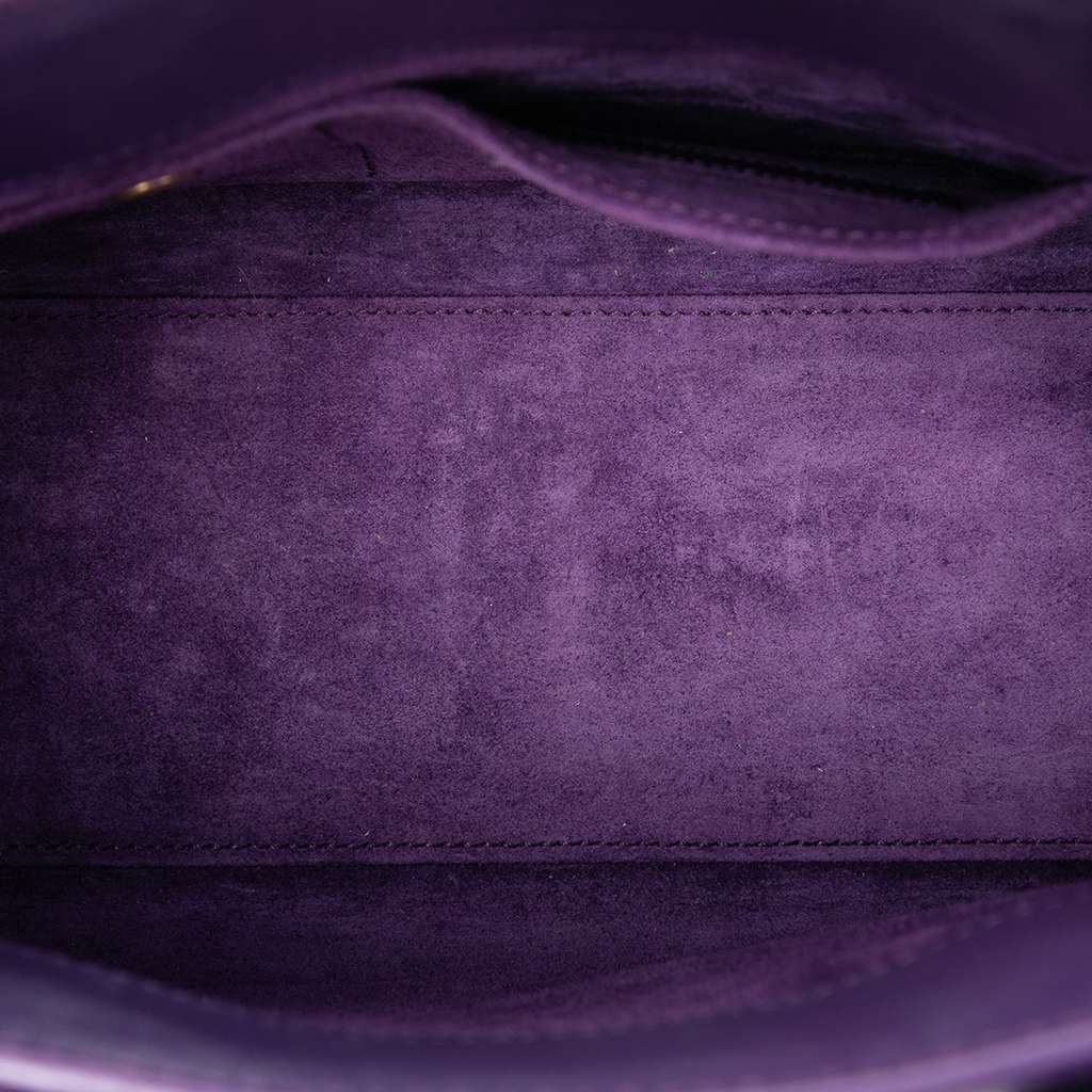 Saint Laurent Nano Leather Sac de Jour Satchel Purple Leather Good condition - Model View