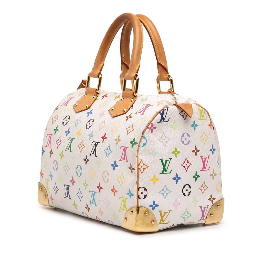 Louis Vuitton Monogram Multicolore Speedy 30 White Good condition - Back View