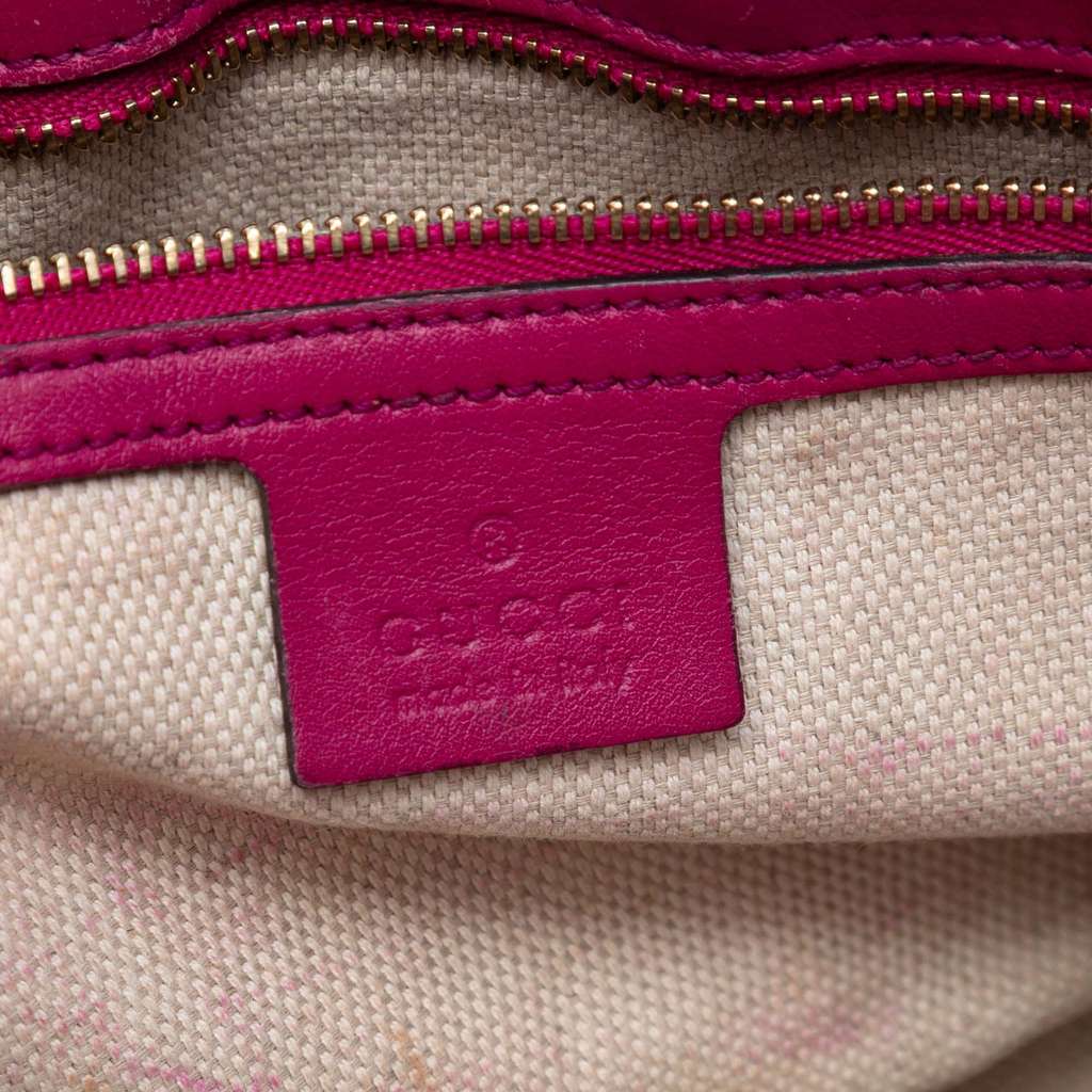 Gucci Medium Patent Soho Chain Flap Crossbody Pink Leather Good condition - Box View