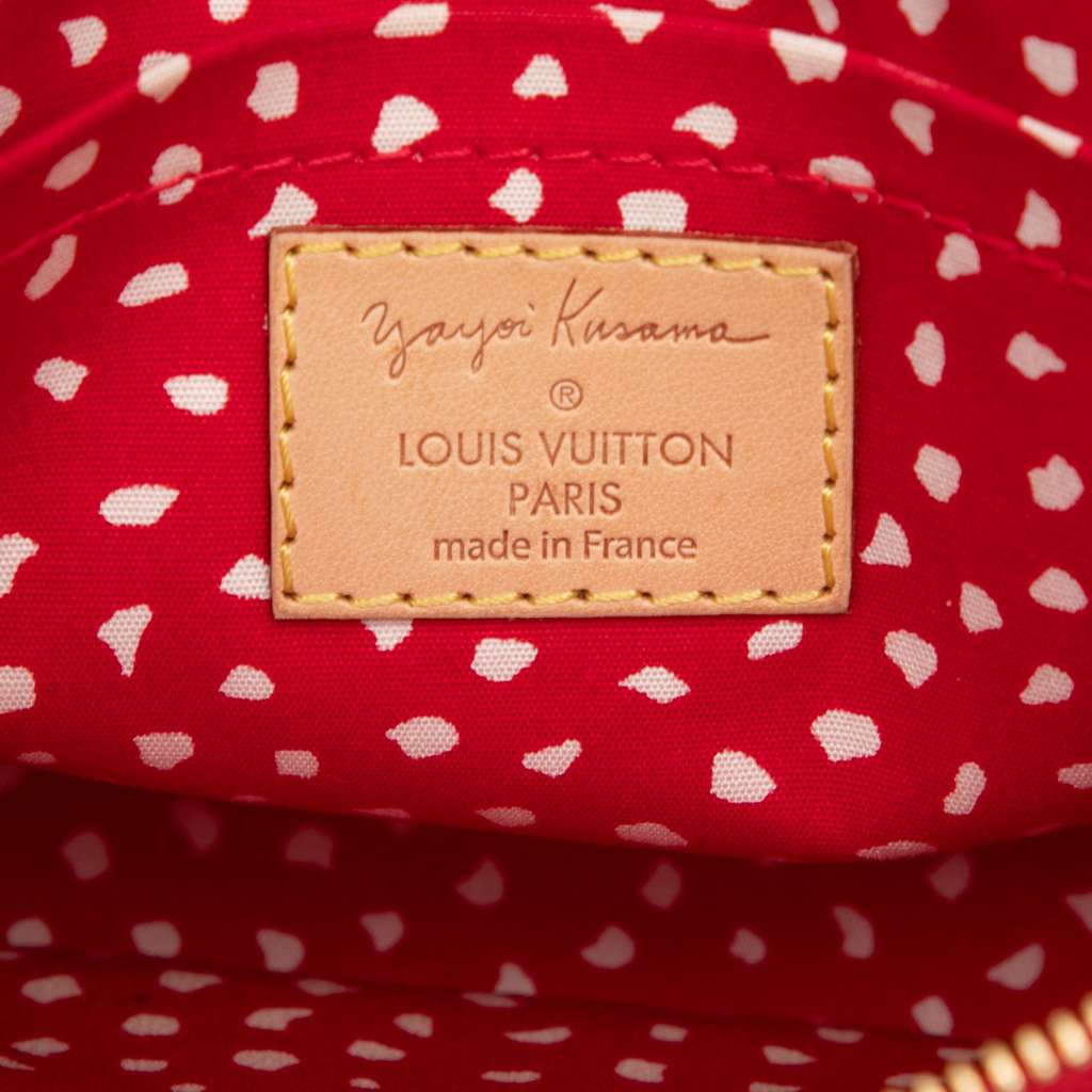 Louis Vuitton Yayoi Kusama Monogram Vernis Dots Infinity Pochette Accessoires Red Leather Good condition - Box View