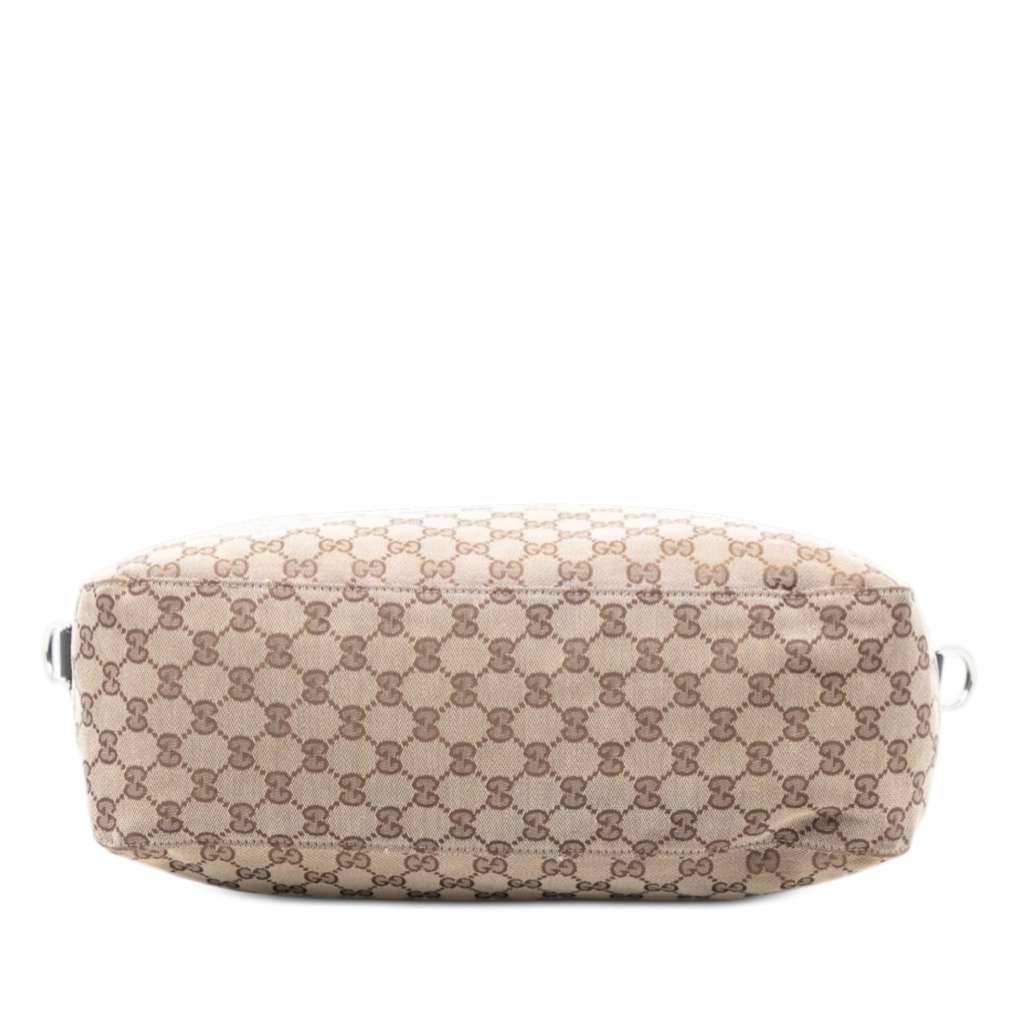 Gucci Large GG Canvas Icon Bit Satchel Beige Canvas Good condition - Inside View