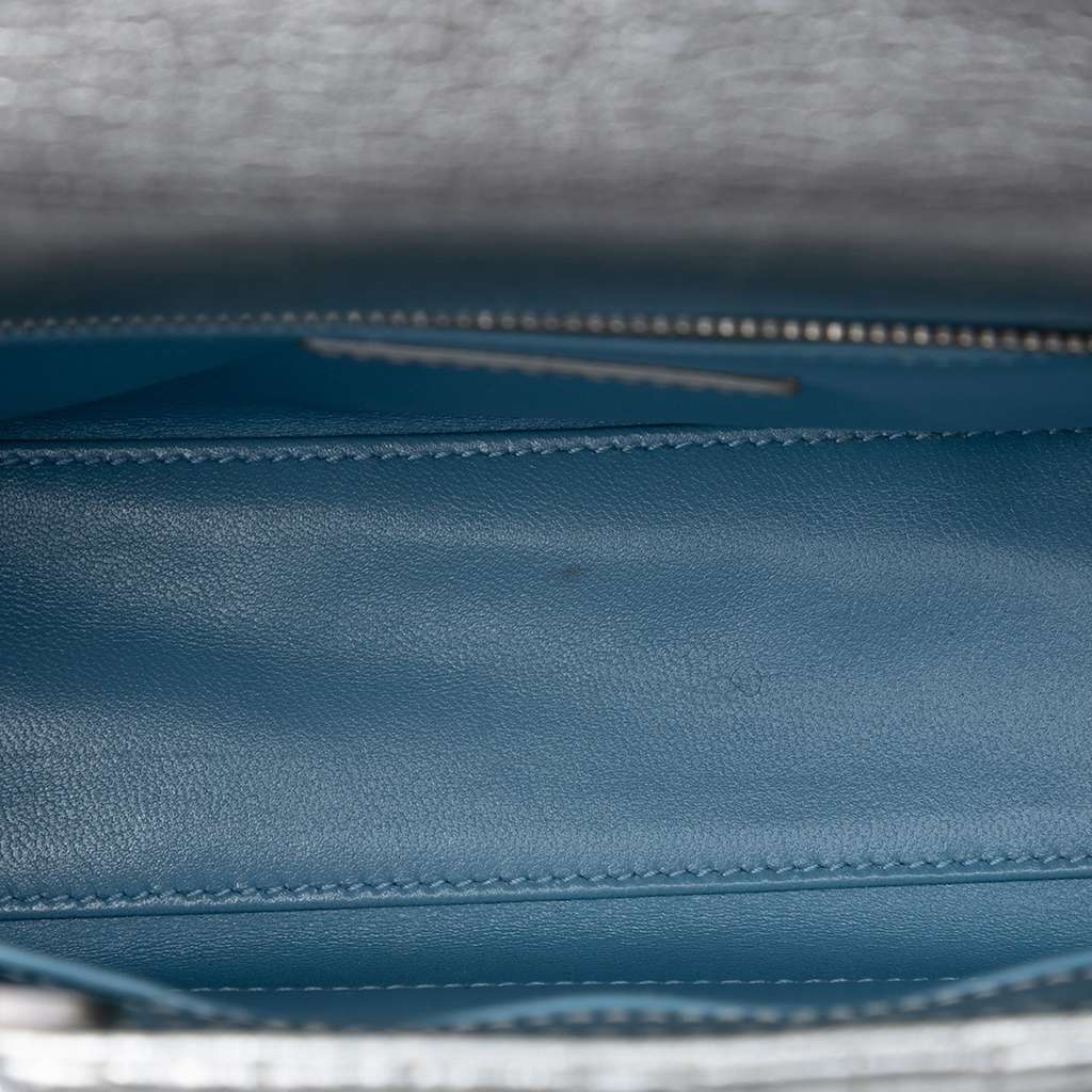 Dior Small Metallic Grained Calfskin Cannage My ABCDior Lady Dior Silver Leather Good condition - Model View