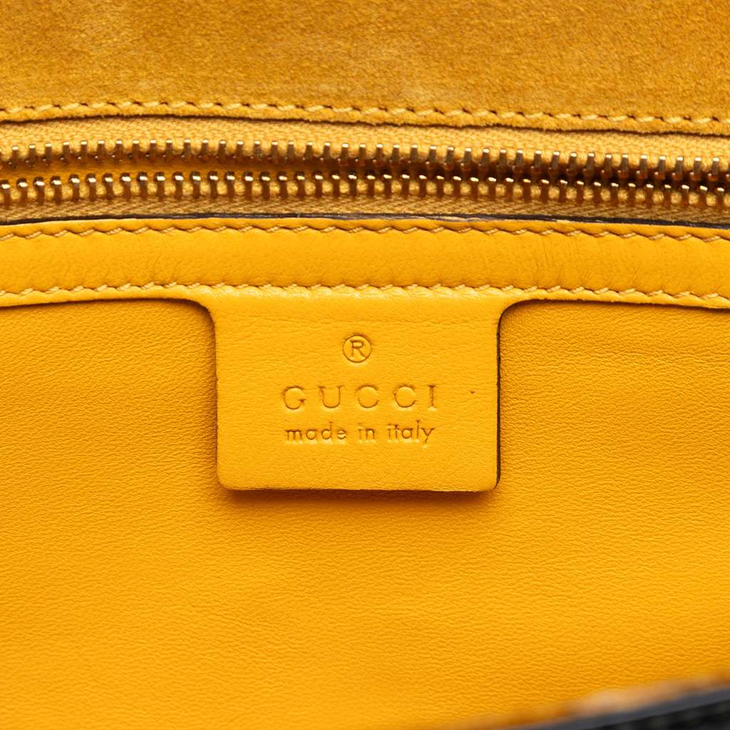 Gucci Microguccissima Patent Broadway Clutch Black Leather Good condition - Box View