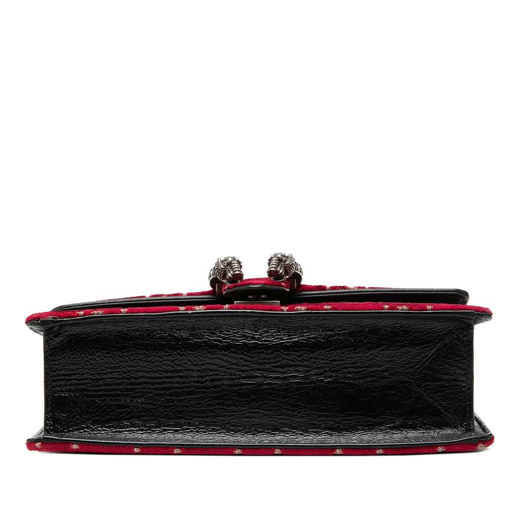 Gucci Medium GG Velvet Dionysus Crossbody Red Velvet Good condition - Inside View