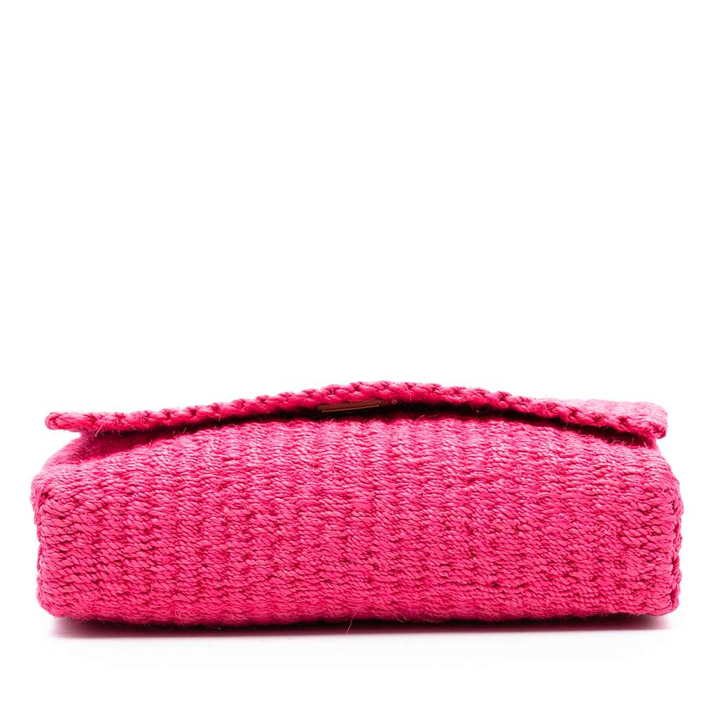 Saint Laurent Medium Raffia Monogram Kate Crossbody Pink Good condition - Inside View