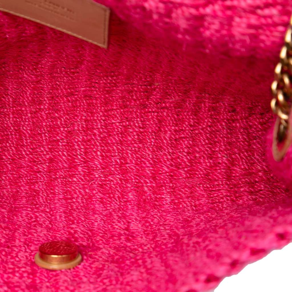 Saint Laurent Medium Raffia Monogram Kate Crossbody Pink Good condition - Model View