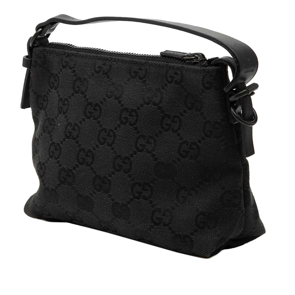 Gucci GG Canvas Handbag Black Canvas Good condition - Back View