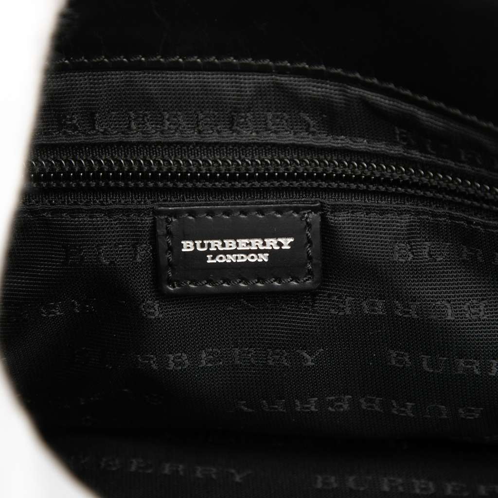 Burberry House Check Coated Canvas Handbag Beige Canvas Fair condition - Box View