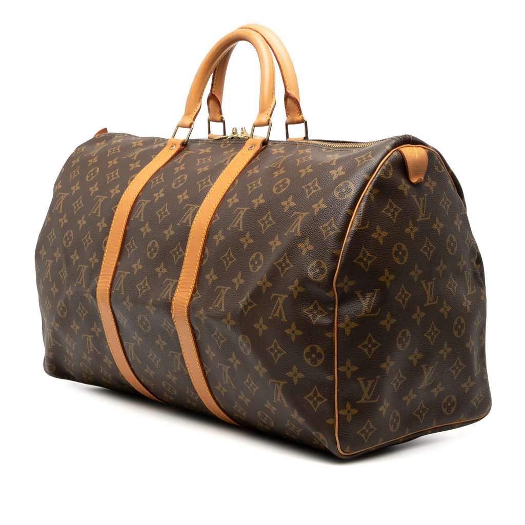 Louis Vuitton Monogram Keepall 50 Brown Good condition - Back View
