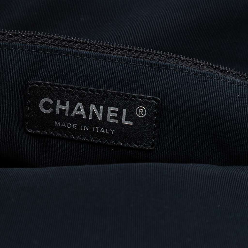 Chanel Iridescent Calfskin Chic Quilt Frame Satchel Grey Leather Good condition - Box View