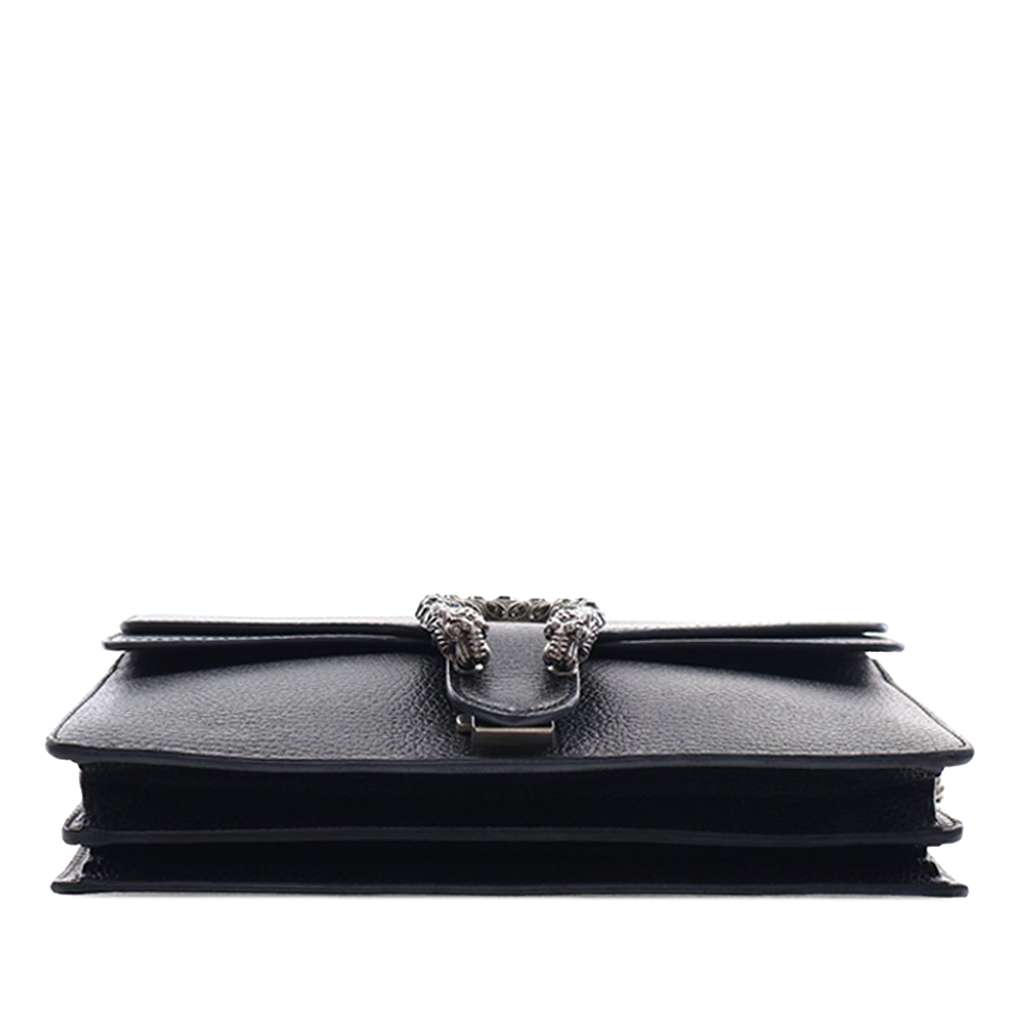 Gucci Medium Leather Dionysus Shoulder Bag Black Leather Good condition - Box View