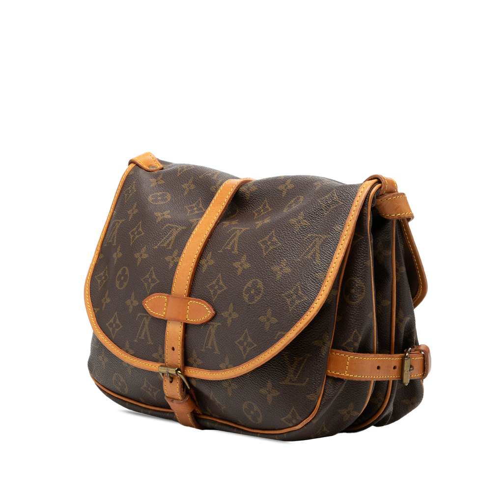 Louis Vuitton Monogram Saumur 30 Brown Good condition - Back View