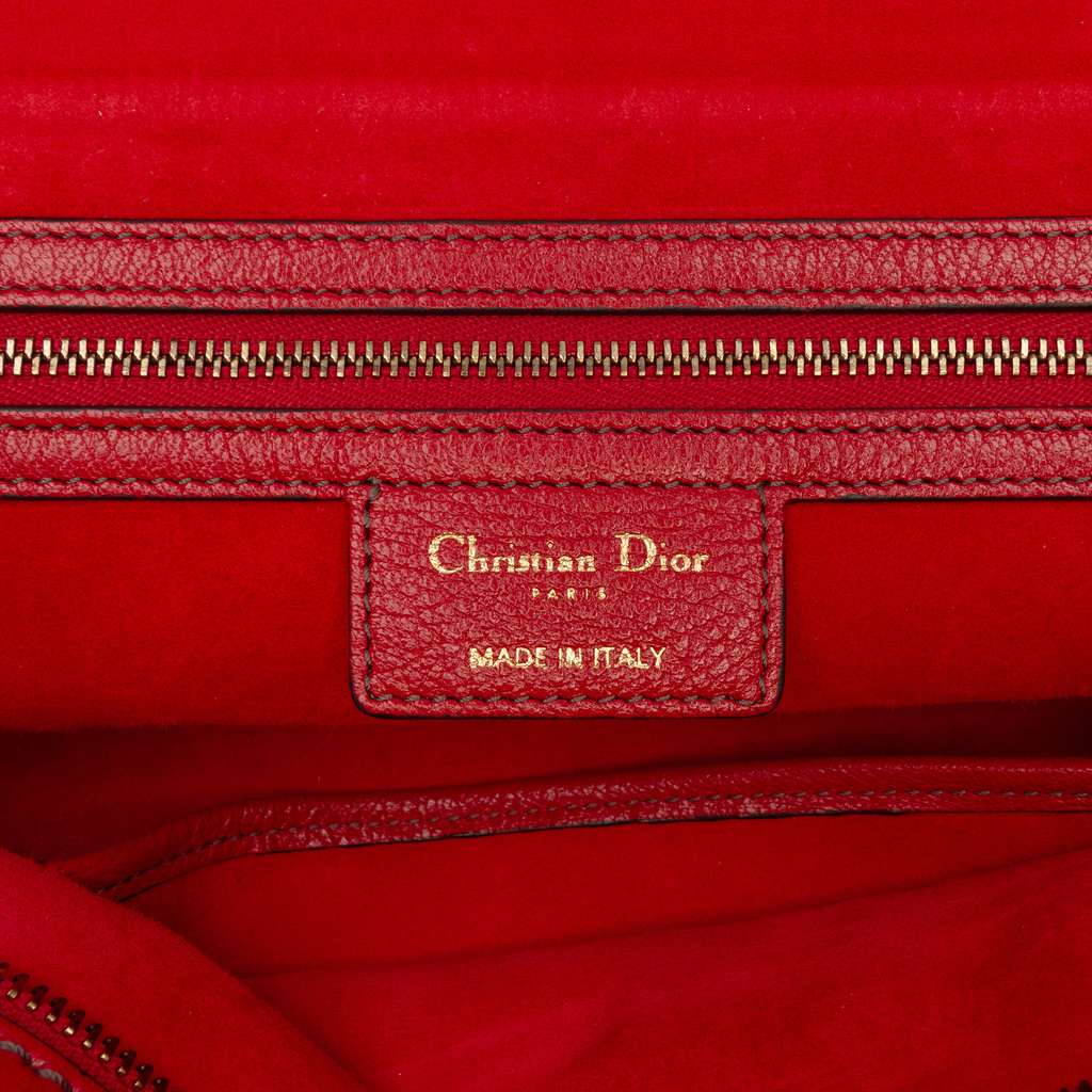 Dior Studded Goatskin Diorangeles Convertible Tote Red Leather Good condition - Box View