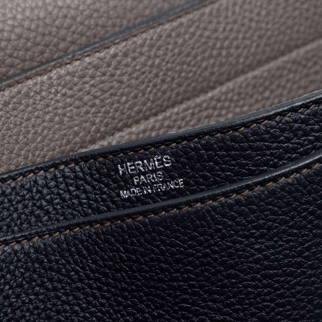 Hermès Togo Sac a Depeches 41 Blue Leather Good condition - Box View