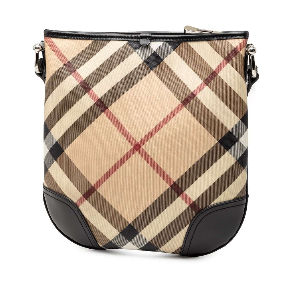 Burberry Supernova Check Coated Canvas Dryden Crossbody Beige Good condition - Back View