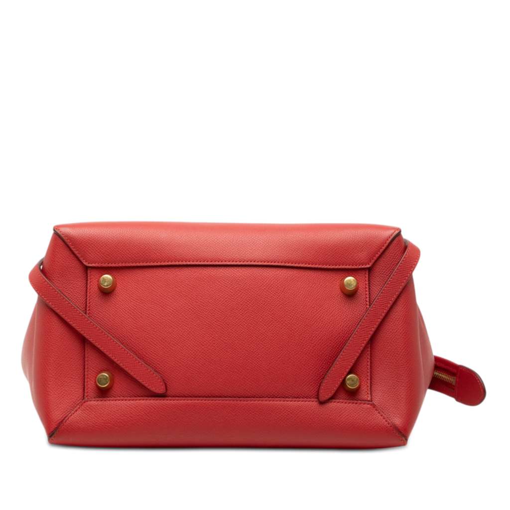 Celine Mini Leather Belt Bag Satchel Red Leather Good condition - Inside View