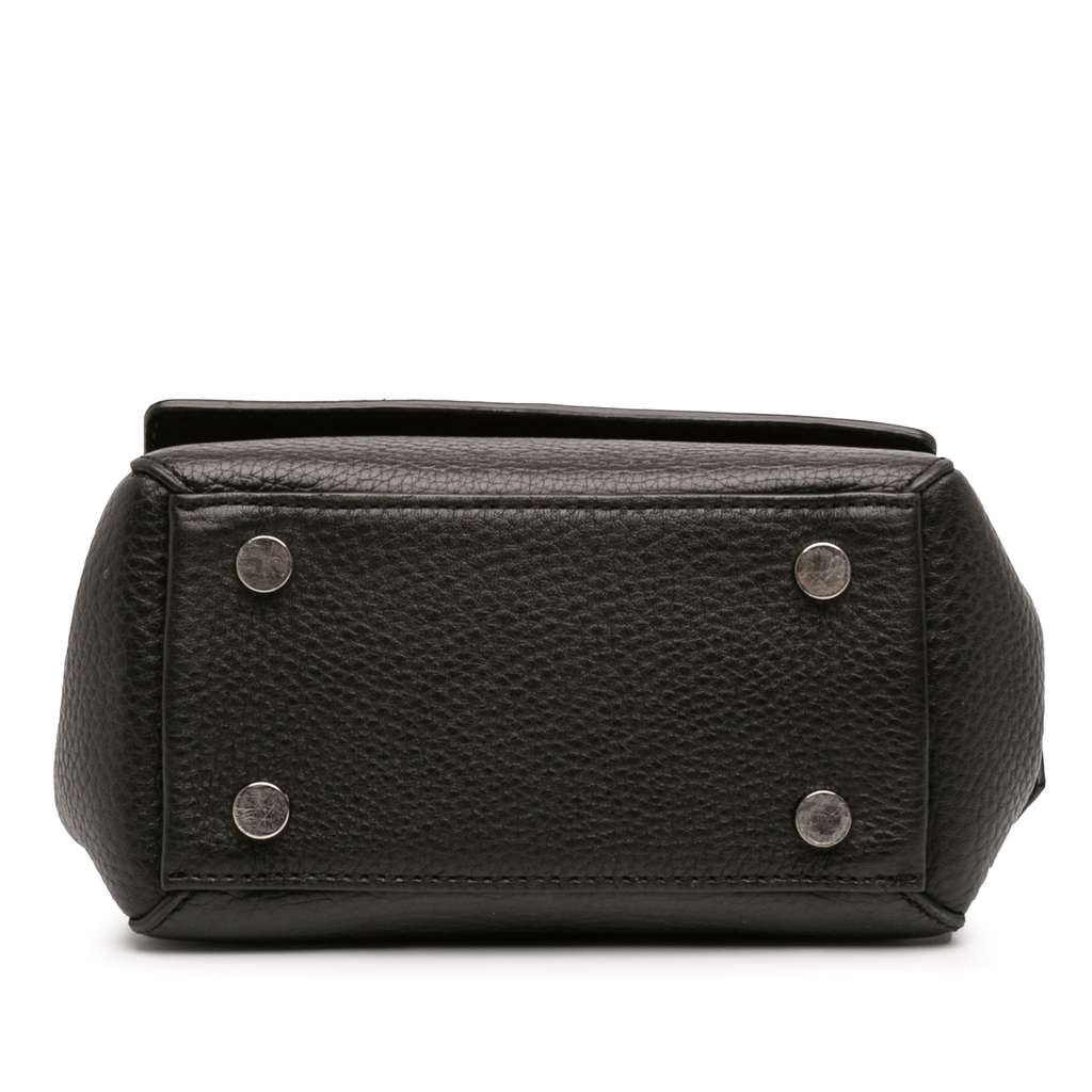 Alexander Wang Pebbled Calfskin and Suede Attica Flap Marion Crossbody Black Leather Good condition - Inside View