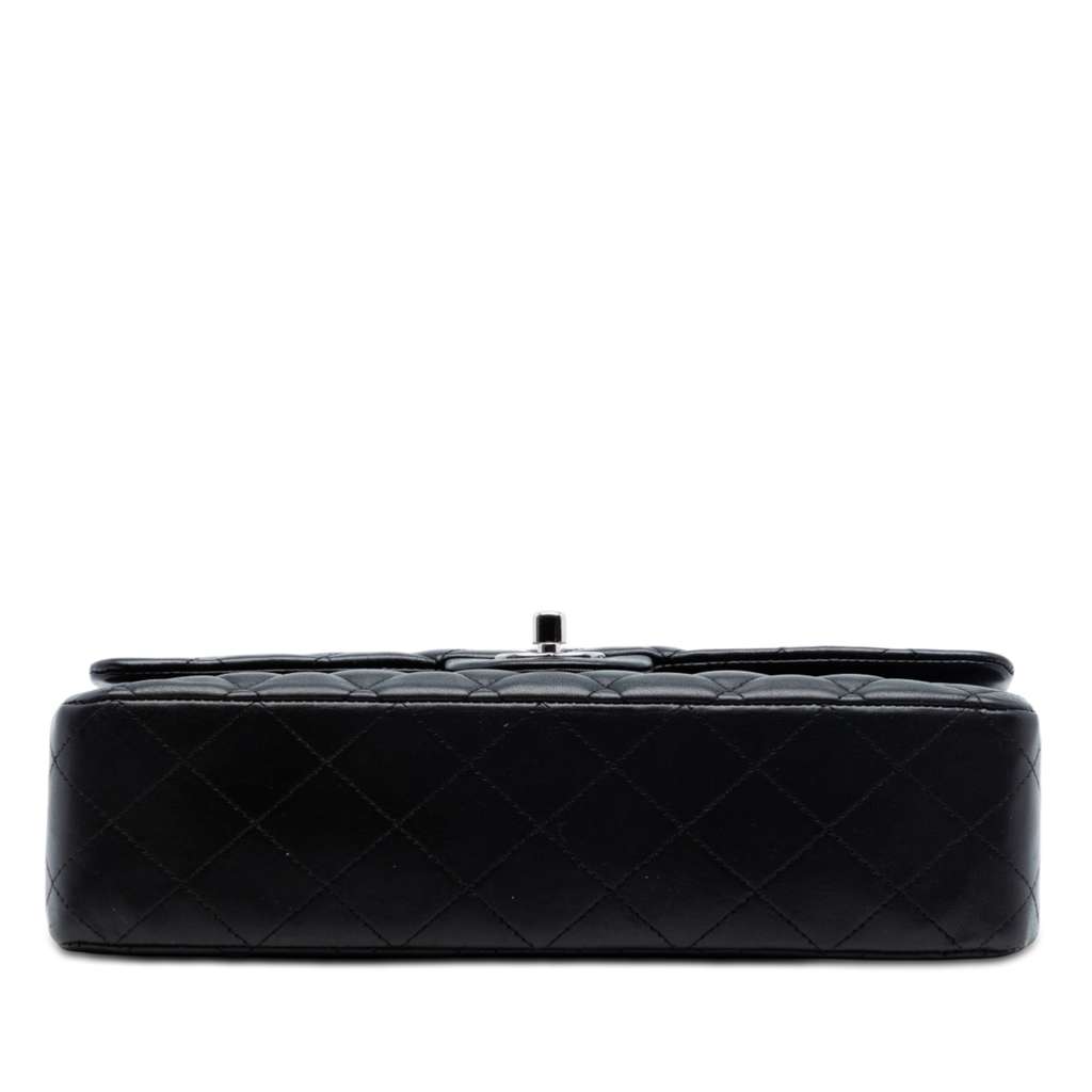 Chanel Medium Classic Lambskin Double Flap Black Leather Good condition - Inside View