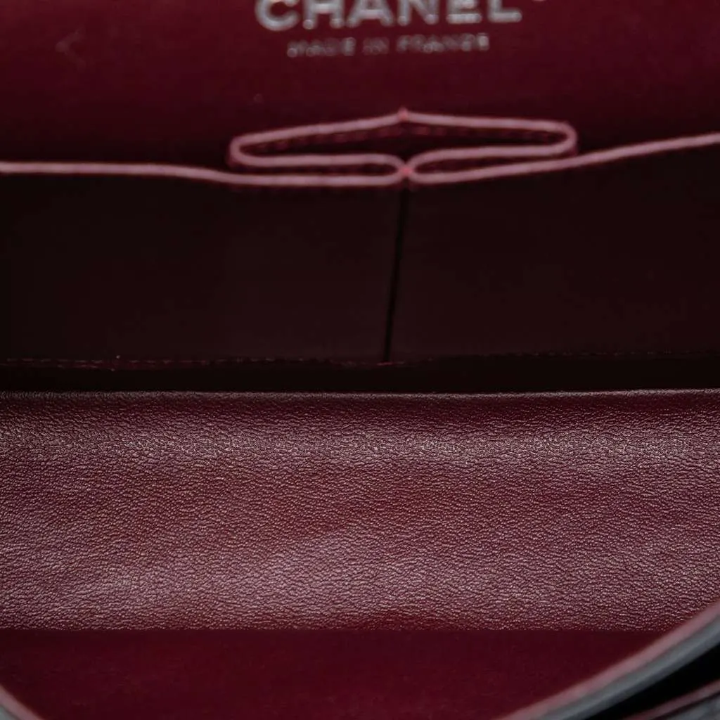 Chanel Medium Classic Lambskin Double Flap Black Leather Very good - Model View