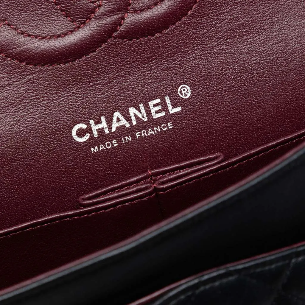 Chanel Medium Classic Lambskin Double Flap Black Leather Very good - Box View