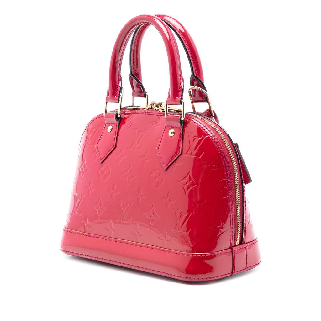 Louis Vuitton Monogram Vernis Alma BB Pink Leather Good condition - Back View