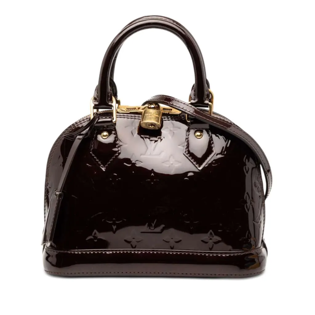 Louis Vuitton Monogram Vernis Alma BB Purple Leather Very good - Front View