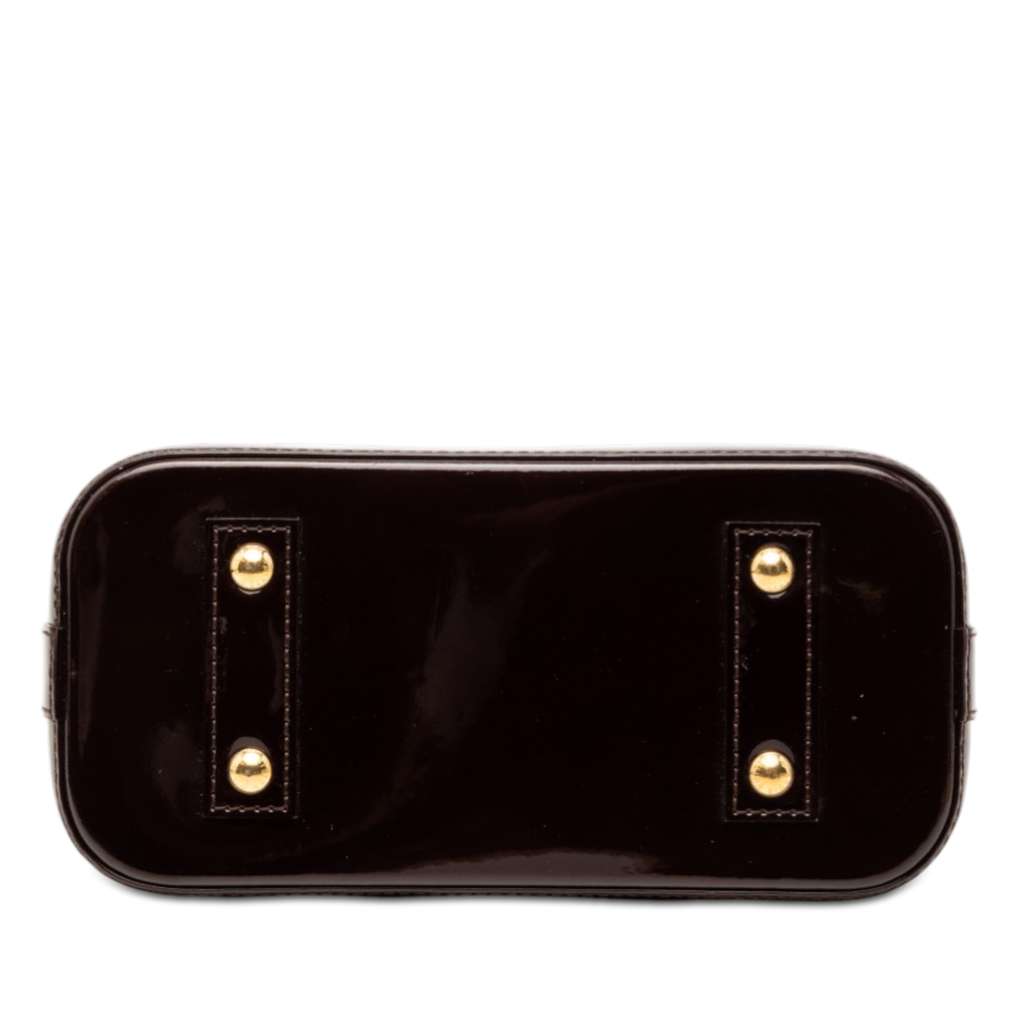 Louis Vuitton Monogram Vernis Alma BB Purple Leather Good condition - Inside View