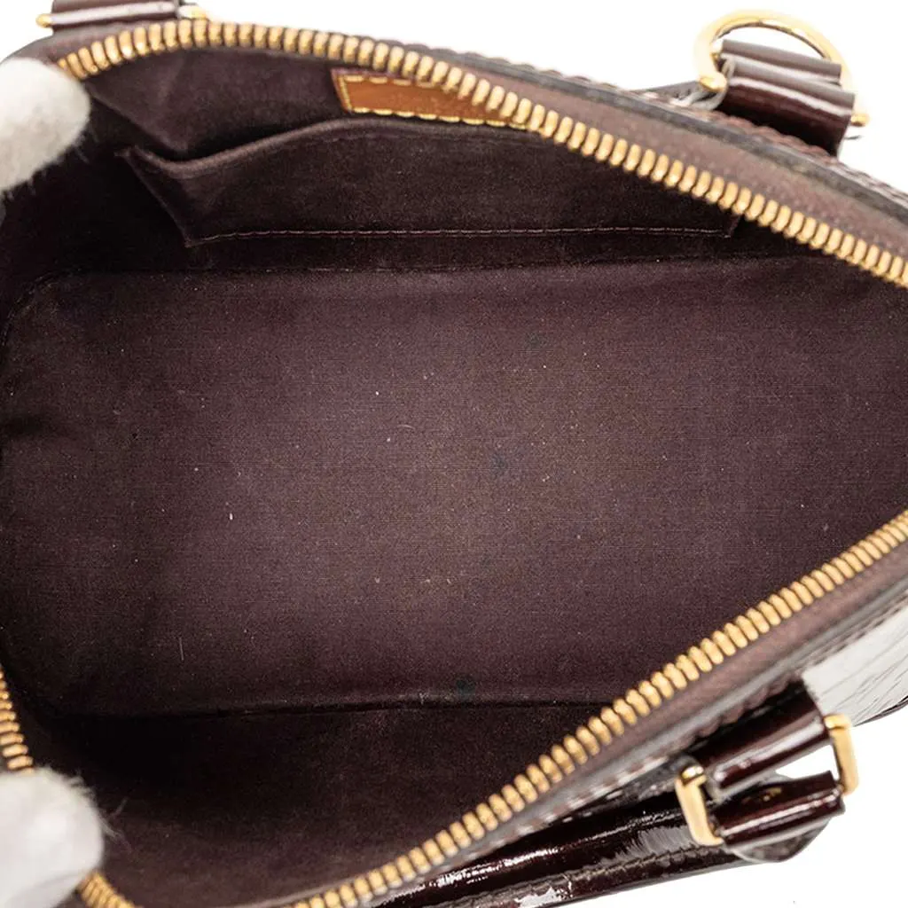 Louis Vuitton Monogram Vernis Alma BB Purple Leather Very good - Model View
