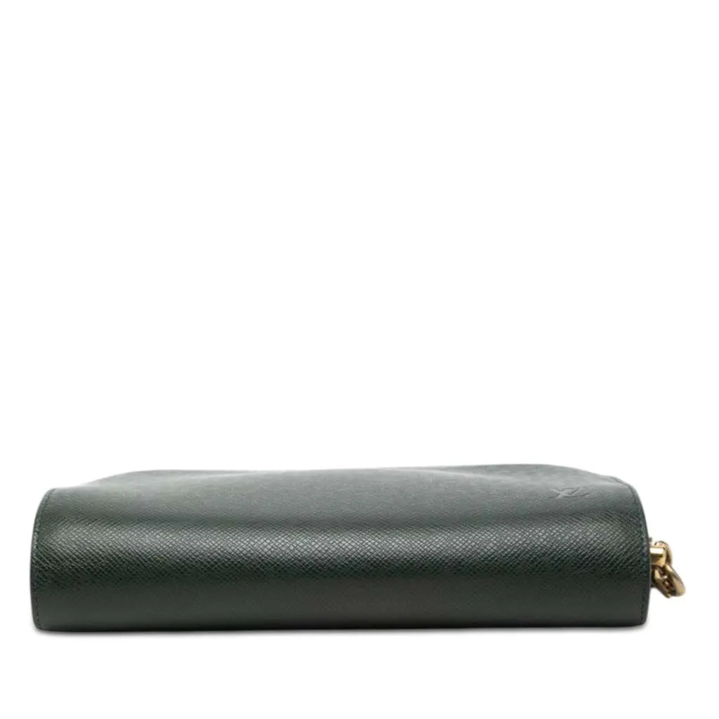 Louis Vuitton Taiga Pochette Baikal Green Leather Good - Inside View