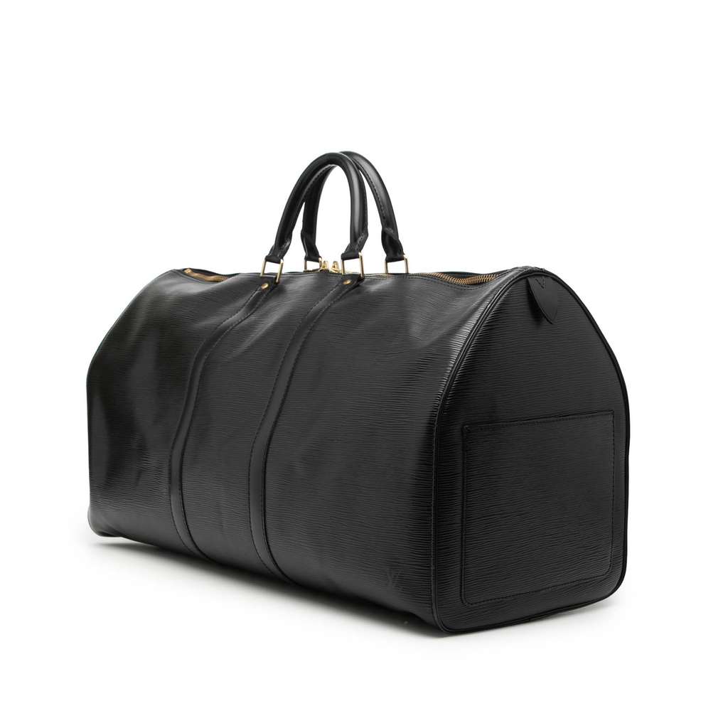 Louis Vuitton Epi Keepall 55 Black Leather Good condition - Back View