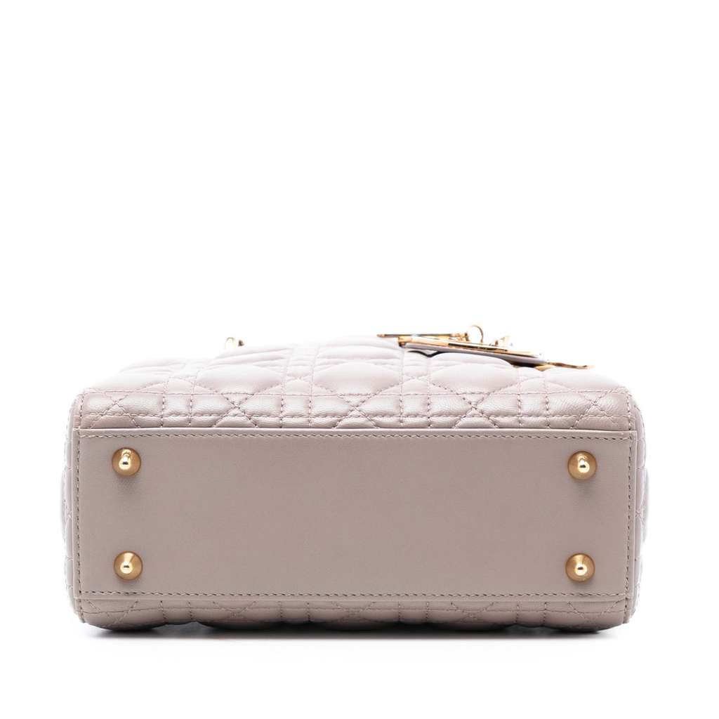 Dior Small Lambskin Cannage My ABCDior Lady Dior Brown Leather Good condition - Inside View