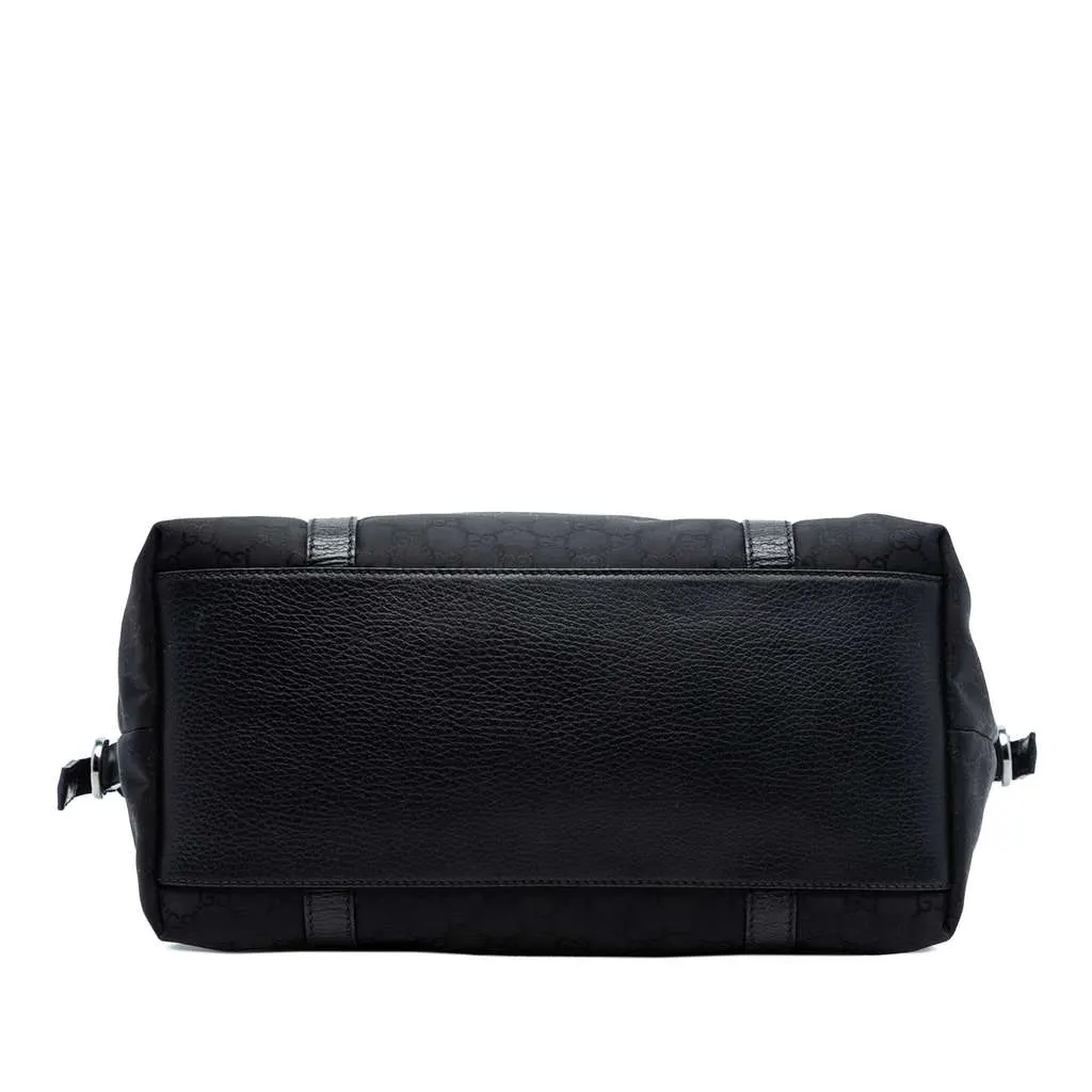 Gucci Large GG Canvas Charm Dome Satchel Black Canvas Very good - Inside View